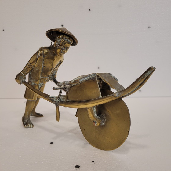 Image 1 of Sculpture en bronze « paysan », années 30 – Indochine