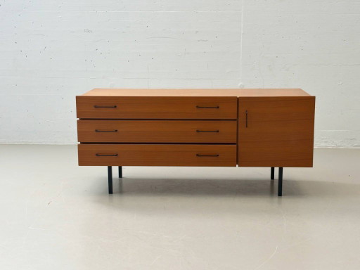 Scandinavian mid-century teak lowboard with drawers