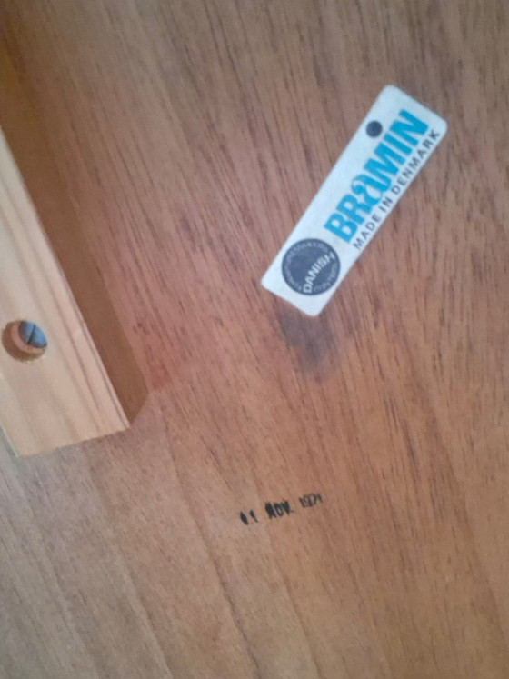 Bramin eettafel, teakhout, Bruin, Mid Century Modern (foto 5 van 7)