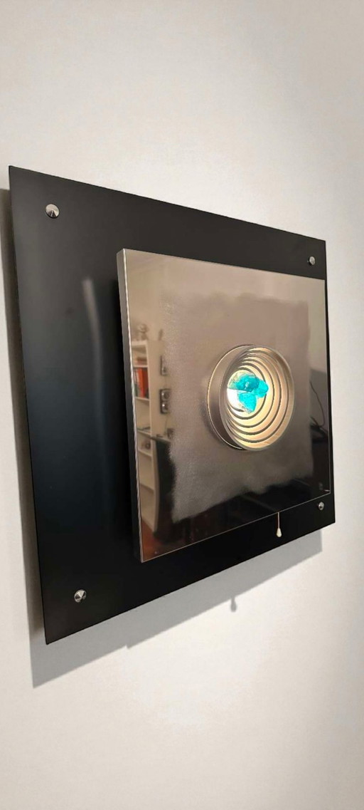 Angelo Brotto Esperia Quasar Wandleuchte – Space Age Design Italy / Wall Lamp 1970s