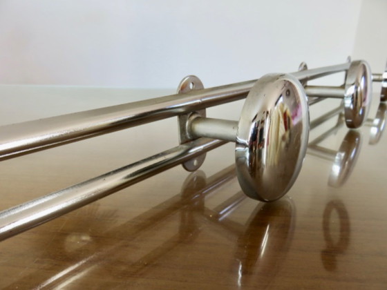 Appendiabiti in Metallo Cromato, Vintage, 5 Ganci, Anni '80 – Chrome (photo 4 of 15)