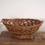 Kleine antieke rieten mand (ca. 1920) #3 – Decoratieve objecten, Wicker, Rattan, Rustic (photo 6 of 9)