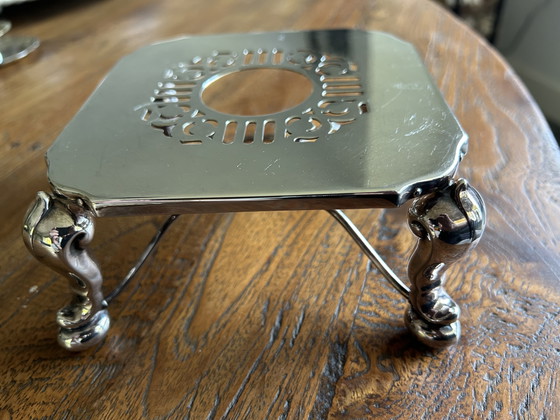 Image 1 of Silver-plated Vintage Tea Set. (17-Piece)