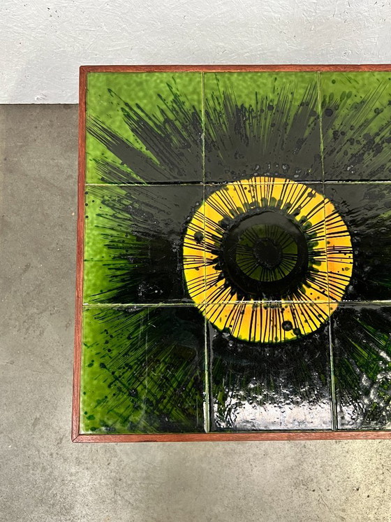 Image 1 of Tavolino da caffè vintage, piano in ceramica, Belgio anni '60