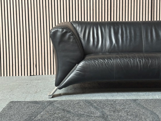 2-seater Sofa Rolf Benz 332 Leather Black 165x90, 2 seaters (photo 2 of 7)