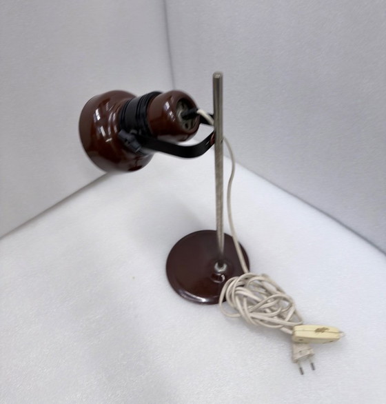 Image 1 of Lampada da tavolo ungherese vintage marrone di Elektrofem, anni '70