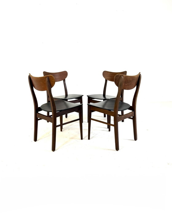 Image 1 of Set van 4 vintage eetkamerstoelen, Farstrup Møbler ‘60