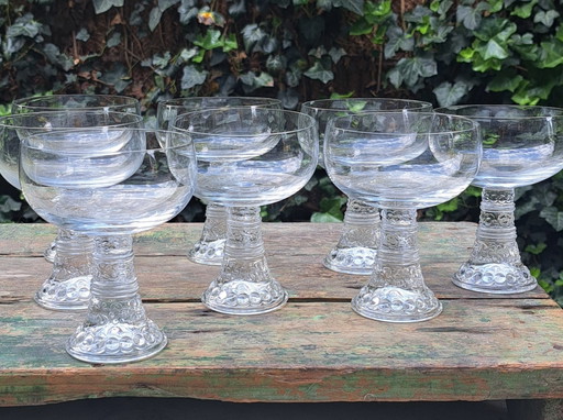 8 vintage Champagne glazen Rosenthal BACCHUS 