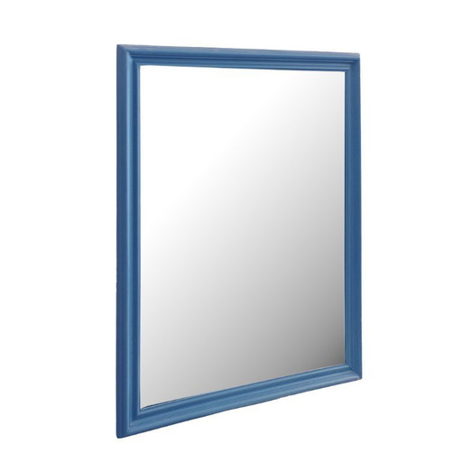 Vintage Mirror In Blue Wooden Frame, Spain, 1950s