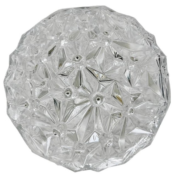 Image 1 of Vintage Corodex plafondlamp glas kristal look 1960's