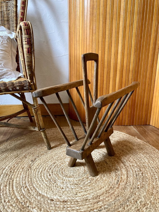 Image 1 of Portariviste brutalista nello stile di Jean Touret, anni '50