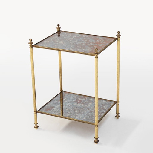 Franse Hollywood Regency bijzettafel van messing