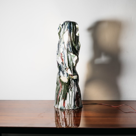 Image 1 of Ernesto Treccani Attr. Ceramic Table/Floor Lamp Modern Design