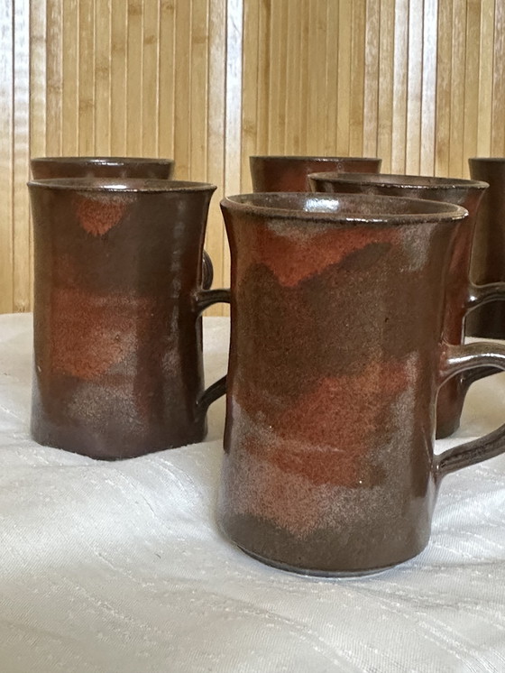 Image 1 of Set di 8 tazze da caffè in ceramica vintage di Carry Heessen