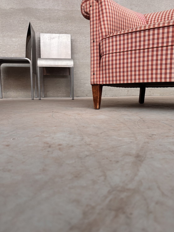 Image 1 of 2er Set weiß-rot karierte Clubstühle