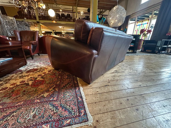Image 1 of Art-Deco-Sofa mit Nackenstütze von Mol & Geurts aus Leder