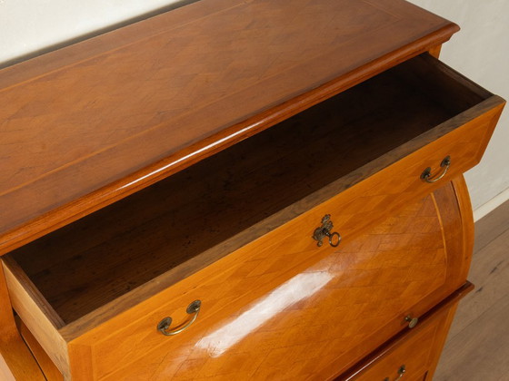 Biedermeier cylinder desk, circa 1840, cherrywood, Brown (photo 7 of 10)