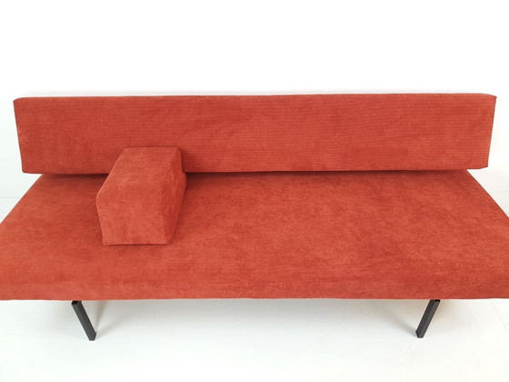 Image 1 of Gijs van der Sluis vintage | Divano letto Gispen | divano rosso pietra appena rivestito