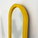 Gelber Rahmen Spiegel von Anna Castelli Ferrieri für Kartell, 1980er