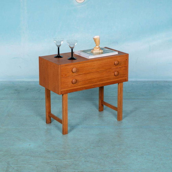 Image 1 of Minimalist chest of drawers oak blond Scandinavian vintage chest