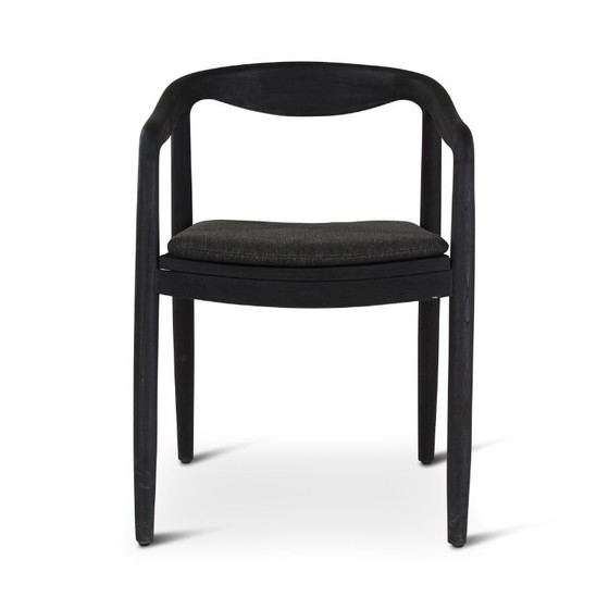 Sillones de madera negros 3 piezas con cojín, Castle Line, Sillas de comedor, Textil, Modern (foto 4 de 10)