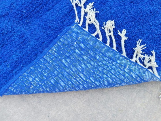 Image 1 of Handmade Moroccan blue rug 100cm x 200cm