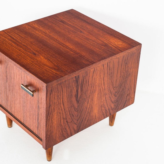 Vintage teakhouten nachtkastje in Scandinavische stijl - Frankrijk, jaren 60 – Bijzettafels, Wood (photo 8 of 11)