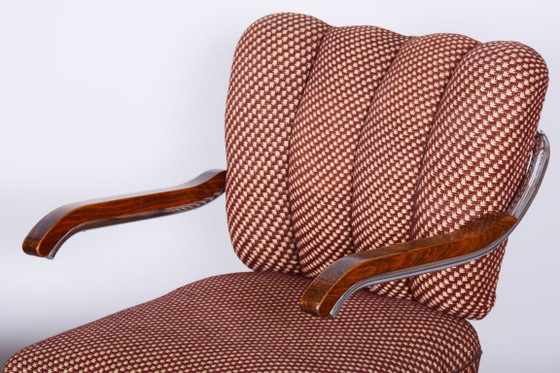 Set van twee originele Bauhaus-fauteuils, van O. Zoufalý, chroom, Tsjechië, jaren 1930 – Metal, Textile (photo 4 of 10)