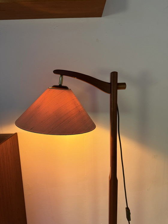 Image 1 of Lampada da pesca vintage in teak, Hustadt Leuchten '70