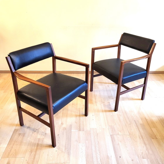 Image 1 of 4 Stoelen & 2 Fauteuils Ontwerp Alfred Cox Voor R.Foster Engeland 1970S'