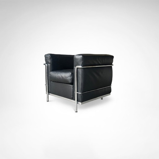 Poltrona LC2 di Le Corbusier e altri per Cassina, anni '90. – fauteuils, Metal, Leather (photo 2 of 11)