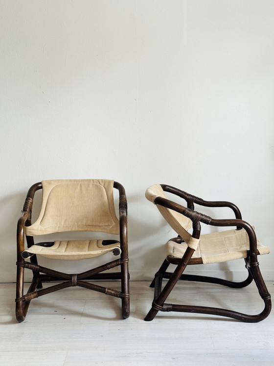 Image 1 of St Ikea Espri safari chairs plus table 1970s