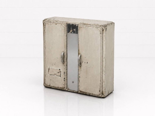 Vintage Franse metalen medicijnkast, jaren 1940