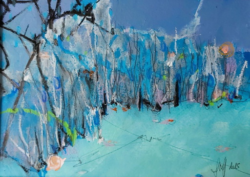 3X mixed media - Blues