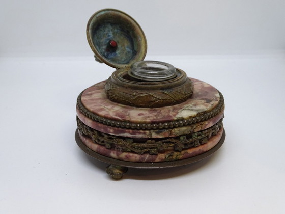 Image 1 of Tintenfass Napoleon III., Marmor und Bronze, 19. Jahrhundert – Frankreich