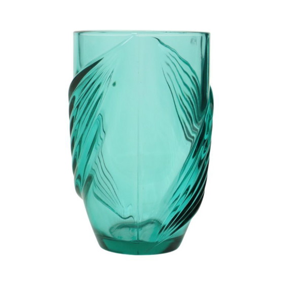 Image 1 of Vintage Turquoise Vase Luminarc