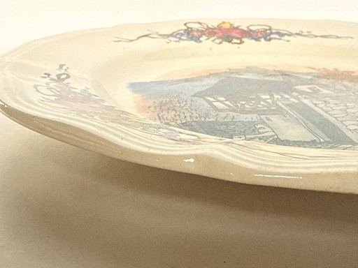 Obernai Faienceries Sarreguemines France decoration plate