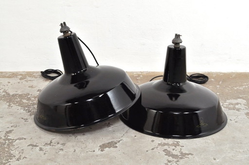 Ensemble de Lampes Industrielles Reluma, années 1940