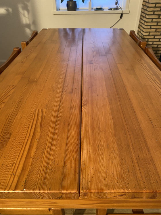 Image 1 of Table with 6 chairs. First owner Hongisto Series 3000 Ilmari Tapiovaara Laukaan Puu.