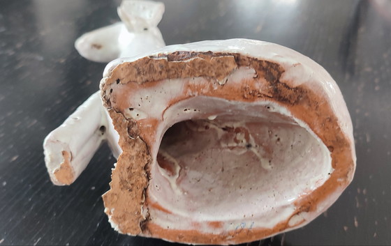 Image 1 of Ancient zoomorphic sculpture glazed terracotta