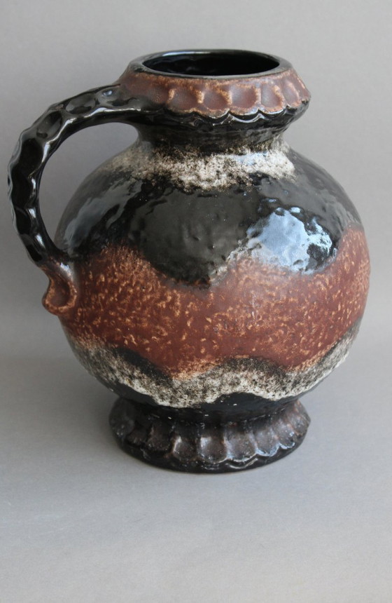 Image 1 of Jarrón DÜMLER & BREIDEN Fat Lava WGP 1002/25 de los años 60, grande y pesado, marcado.