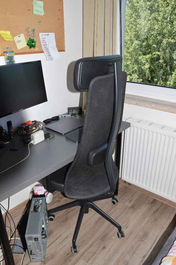 Ikea Järvfjället Bürostuhl aus Echtleder mit Lendenwirbelstütze – Bürostühle, Leather, Metal (photo 4 of 9)