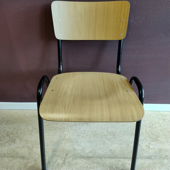 Bel Air Retro Eetkamerstoel uit de fifties (4xRuby en 4xZwart) – Eetkamerstoelen, Plastic, Leather (photo 3 of 5)