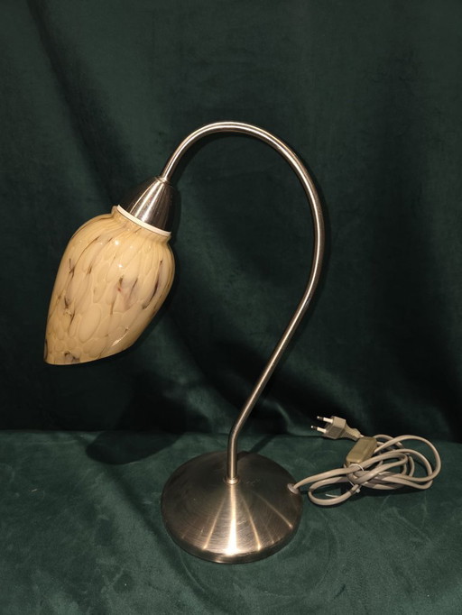 Stijlvolle tafellamp met mondgeblazen glas – EDI Light