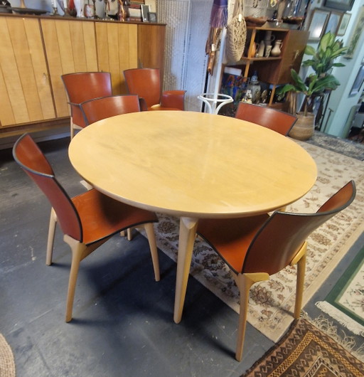 Vintage Cassina Eettafelset Met 6 Stoelen