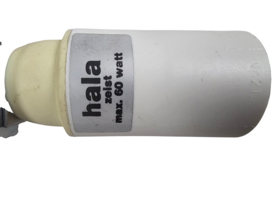 Image 1 of Hala Zeist - hanglamp - rvs - gesatineerd glas - 80's 