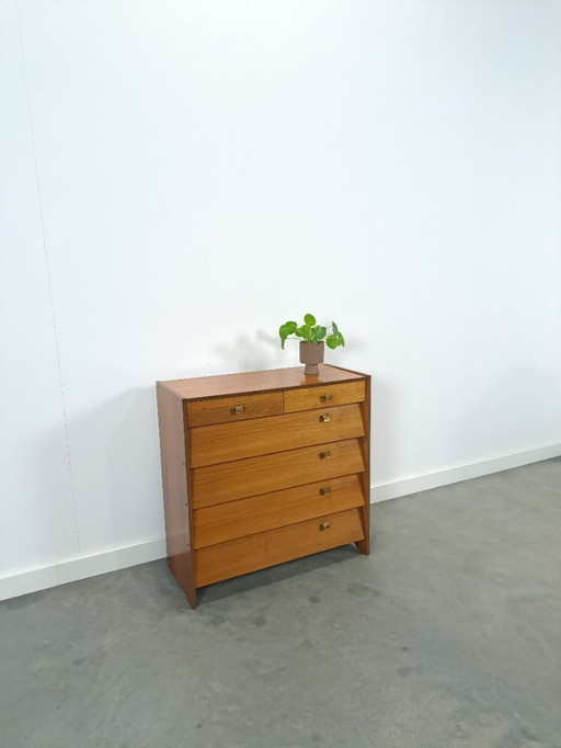 Veneer shoe cabinet with drawers