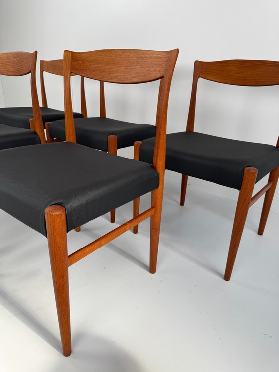 Image 1 of Set of 5 Danish Dining Chairs, attributed to Arne Hovmand-Olsen, Denmark, 1960s
