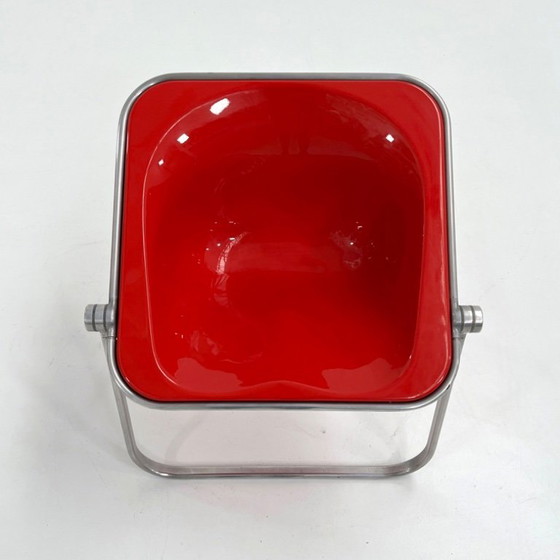 Image 1 of Red Plona Folding Chair by Giancarlo Piretti for Castelli, 1970s