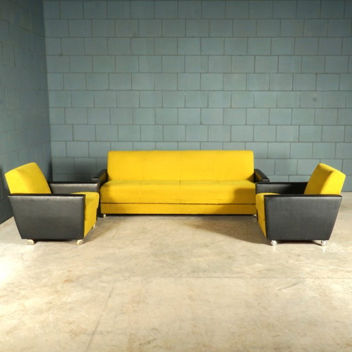 Zona de estar vintage: sofá/sofá cama, sillones, años 60. – zithoek, Skai, Textile (photo 2 of 30)